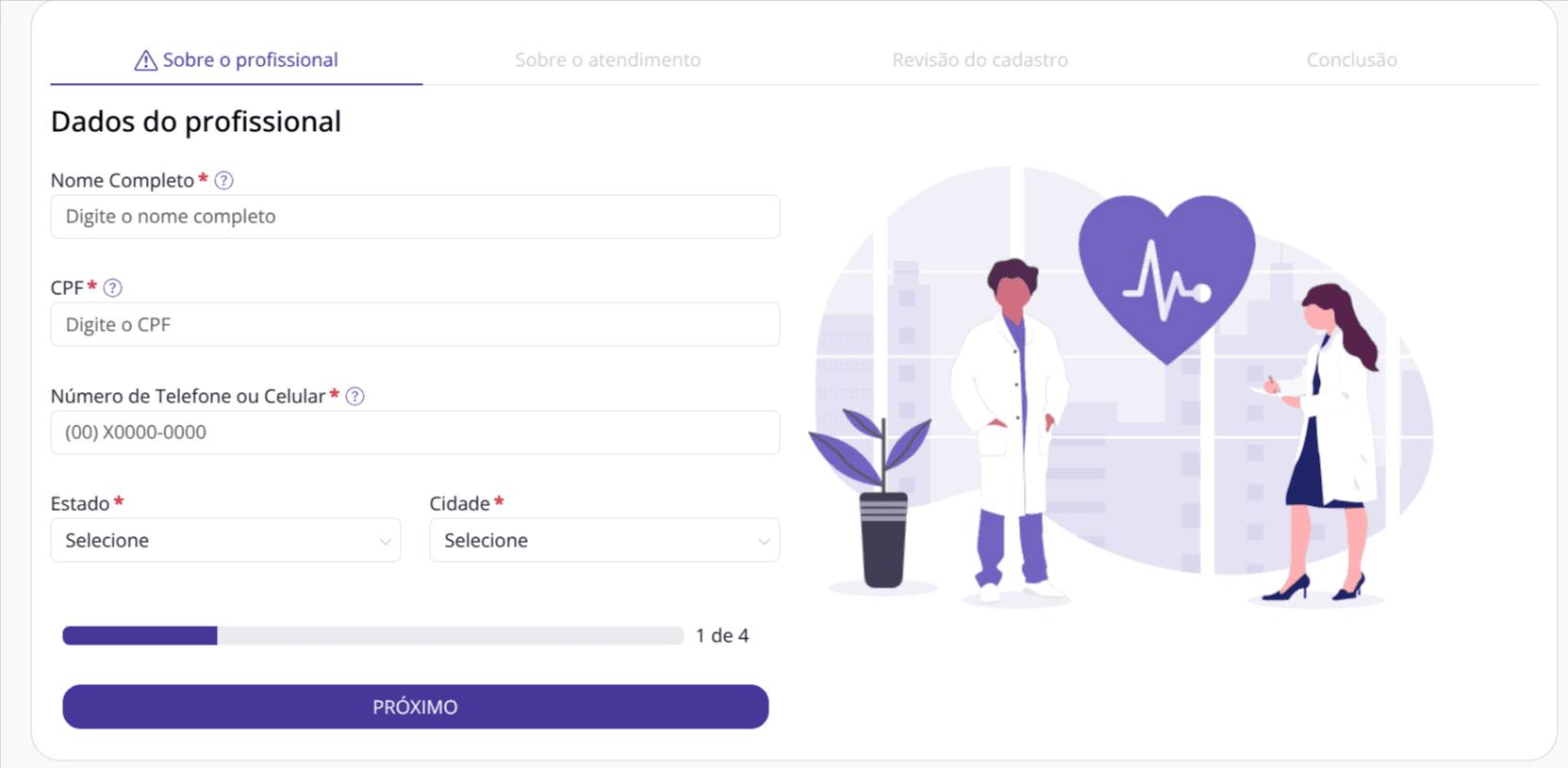 Formulário de Cadastro — Clínica Médica