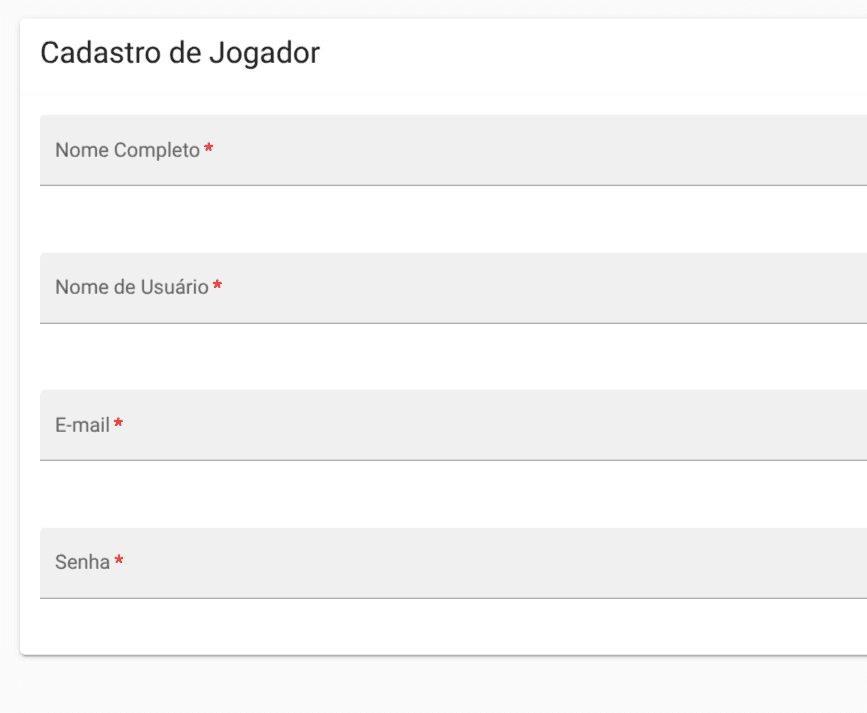 Player Registration Form